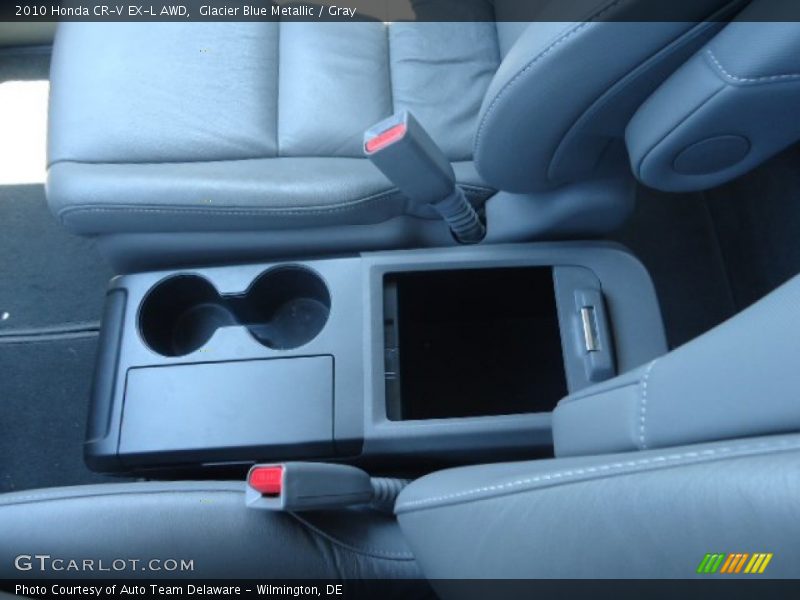 Glacier Blue Metallic / Gray 2010 Honda CR-V EX-L AWD