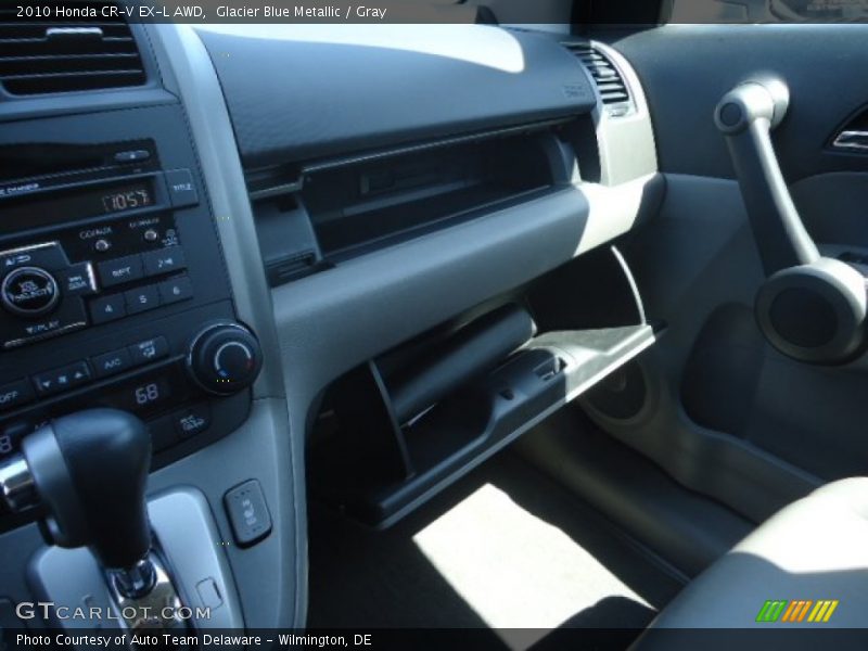 Glacier Blue Metallic / Gray 2010 Honda CR-V EX-L AWD