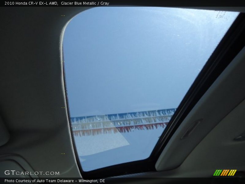 Glacier Blue Metallic / Gray 2010 Honda CR-V EX-L AWD