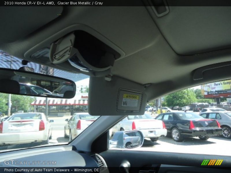 Glacier Blue Metallic / Gray 2010 Honda CR-V EX-L AWD
