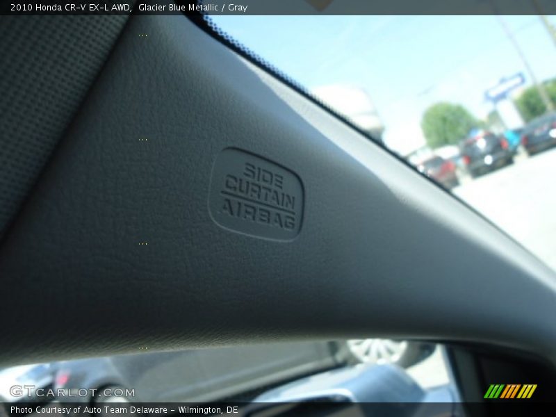 Glacier Blue Metallic / Gray 2010 Honda CR-V EX-L AWD