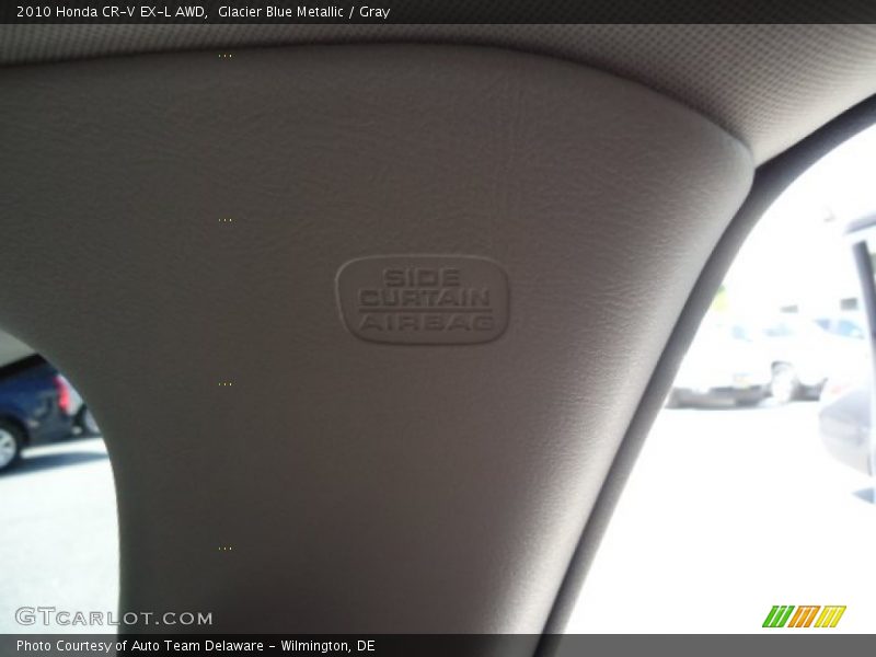Glacier Blue Metallic / Gray 2010 Honda CR-V EX-L AWD