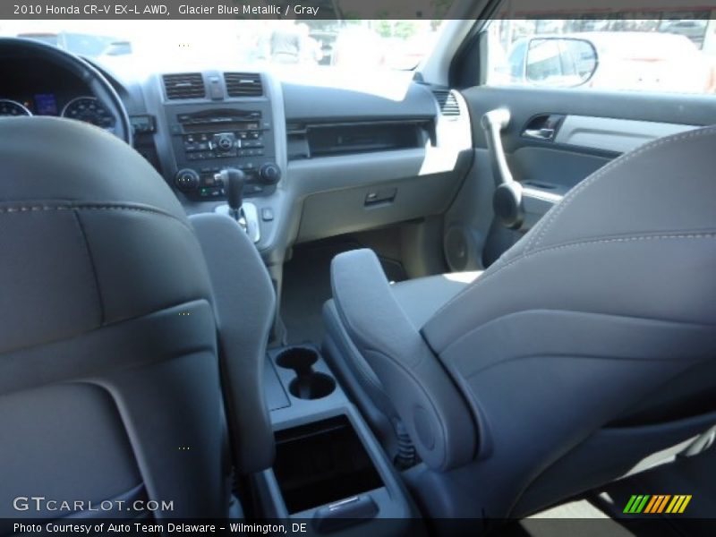 Glacier Blue Metallic / Gray 2010 Honda CR-V EX-L AWD
