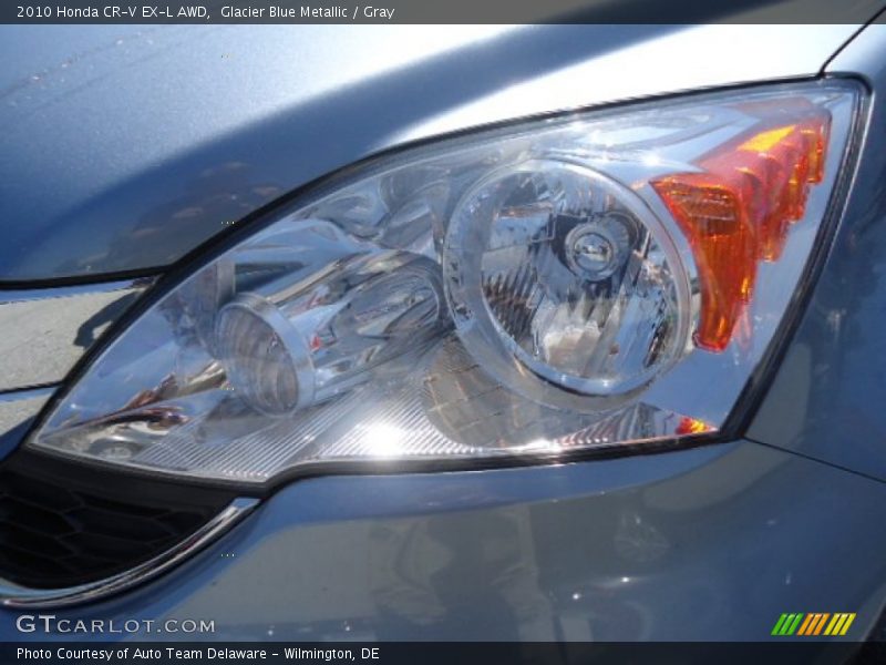 Glacier Blue Metallic / Gray 2010 Honda CR-V EX-L AWD