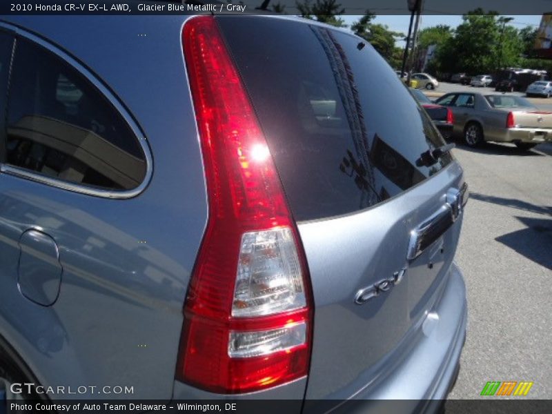 Glacier Blue Metallic / Gray 2010 Honda CR-V EX-L AWD