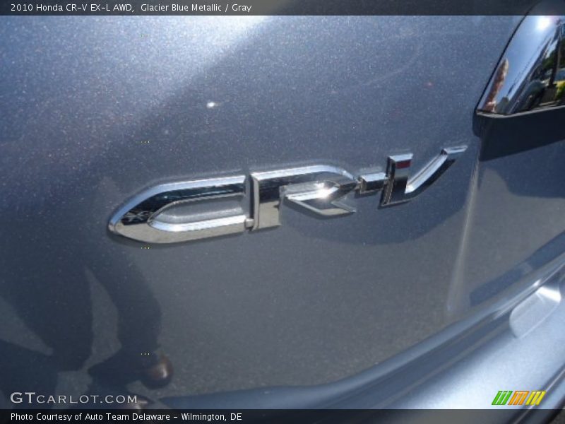 Glacier Blue Metallic / Gray 2010 Honda CR-V EX-L AWD