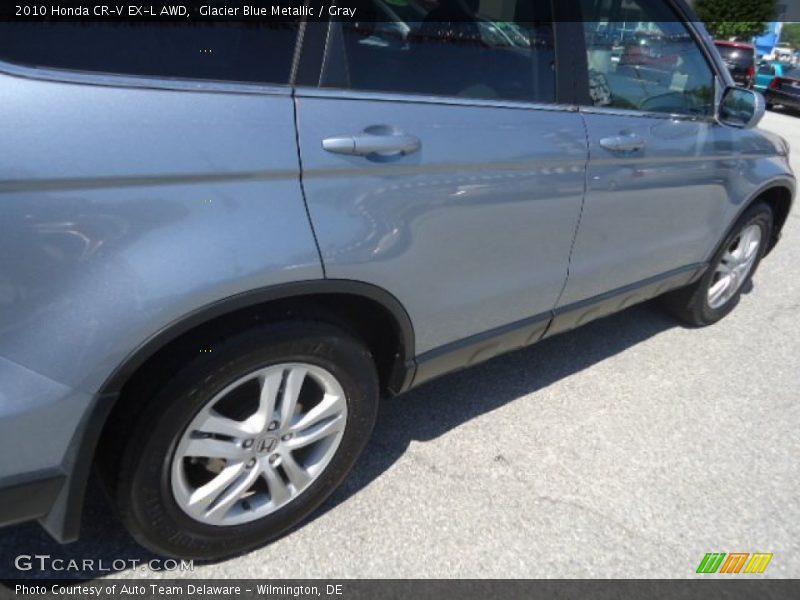 Glacier Blue Metallic / Gray 2010 Honda CR-V EX-L AWD