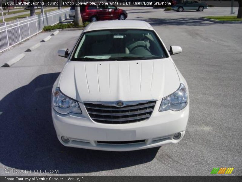 Stone White / Dark Khaki/Light Graystone 2008 Chrysler Sebring Touring Hardtop Convertible