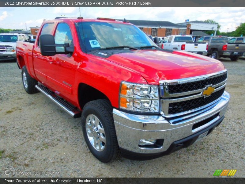 Victory Red / Ebony 2012 Chevrolet Silverado 3500HD LTZ Crew Cab 4x4 Dually