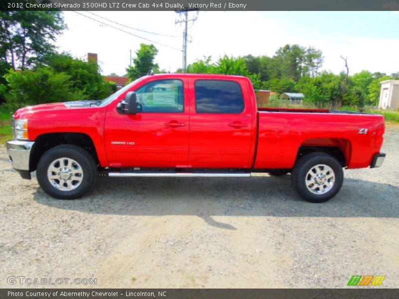 Victory Red / Ebony 2012 Chevrolet Silverado 3500HD LTZ Crew Cab 4x4 Dually