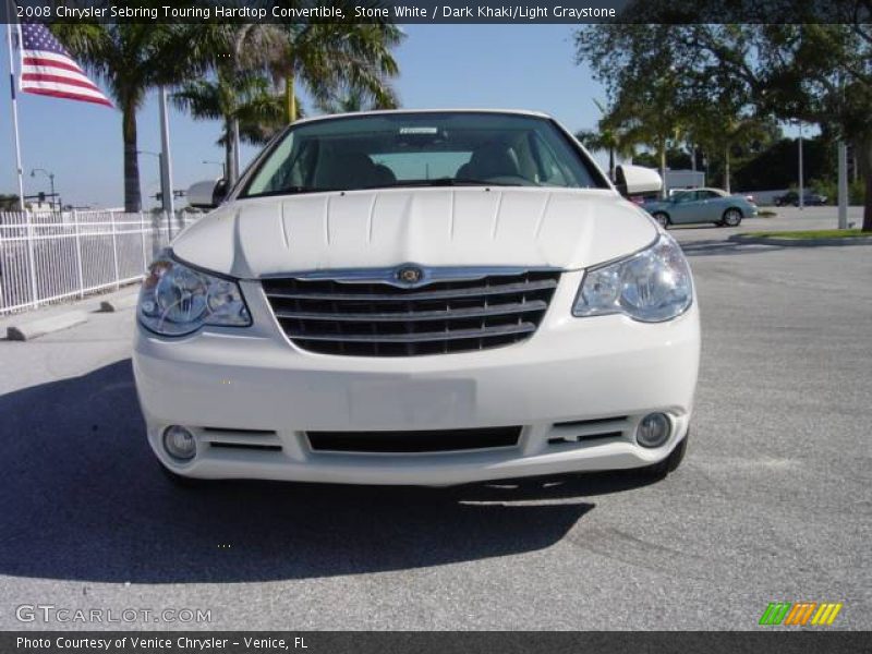 Stone White / Dark Khaki/Light Graystone 2008 Chrysler Sebring Touring Hardtop Convertible