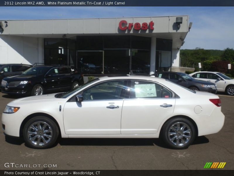White Platinum Metallic Tri-Coat / Light Camel 2012 Lincoln MKZ AWD