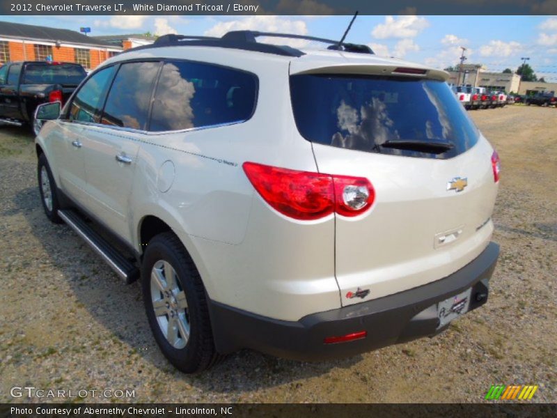 White Diamond Tricoat / Ebony 2012 Chevrolet Traverse LT