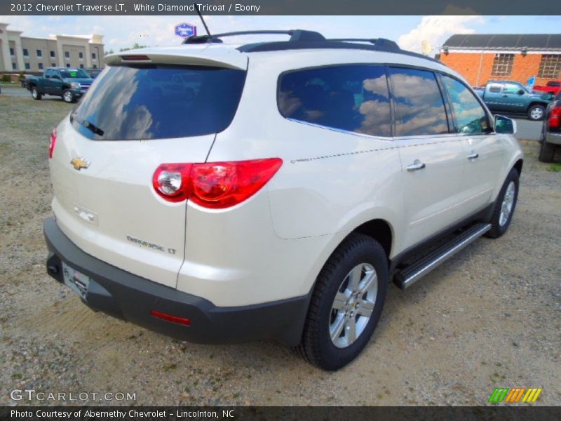 White Diamond Tricoat / Ebony 2012 Chevrolet Traverse LT