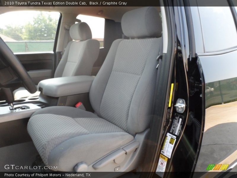 Front Seat of 2010 Tundra Texas Edition Double Cab