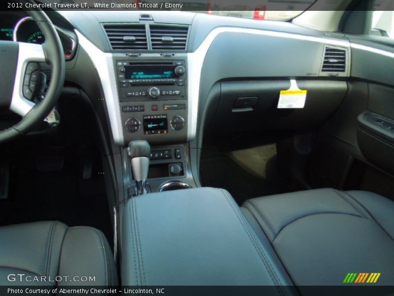 White Diamond Tricoat / Ebony 2012 Chevrolet Traverse LT