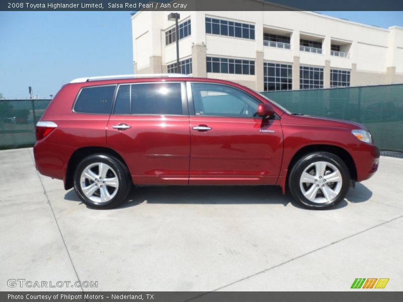 Salsa Red Pearl / Ash Gray 2008 Toyota Highlander Limited