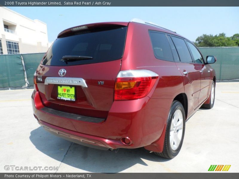 Salsa Red Pearl / Ash Gray 2008 Toyota Highlander Limited