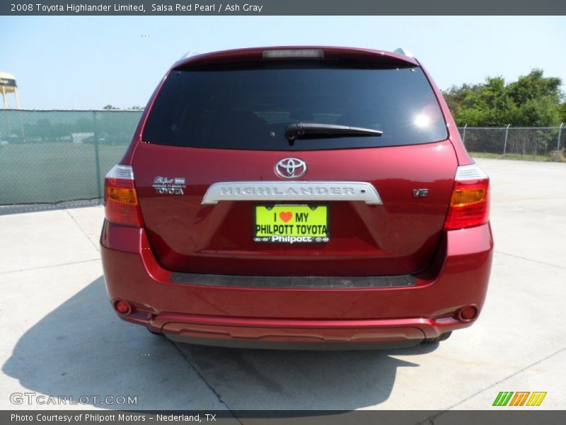 Salsa Red Pearl / Ash Gray 2008 Toyota Highlander Limited