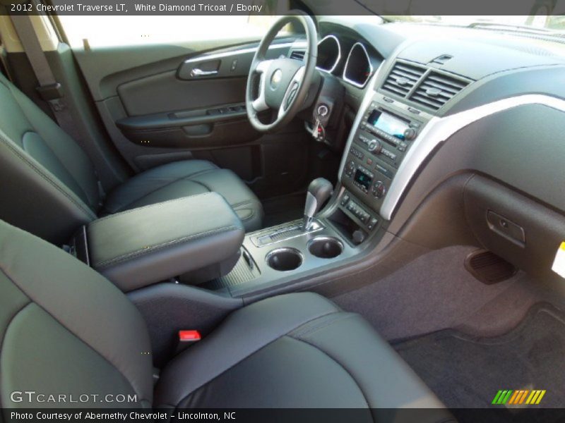 White Diamond Tricoat / Ebony 2012 Chevrolet Traverse LT