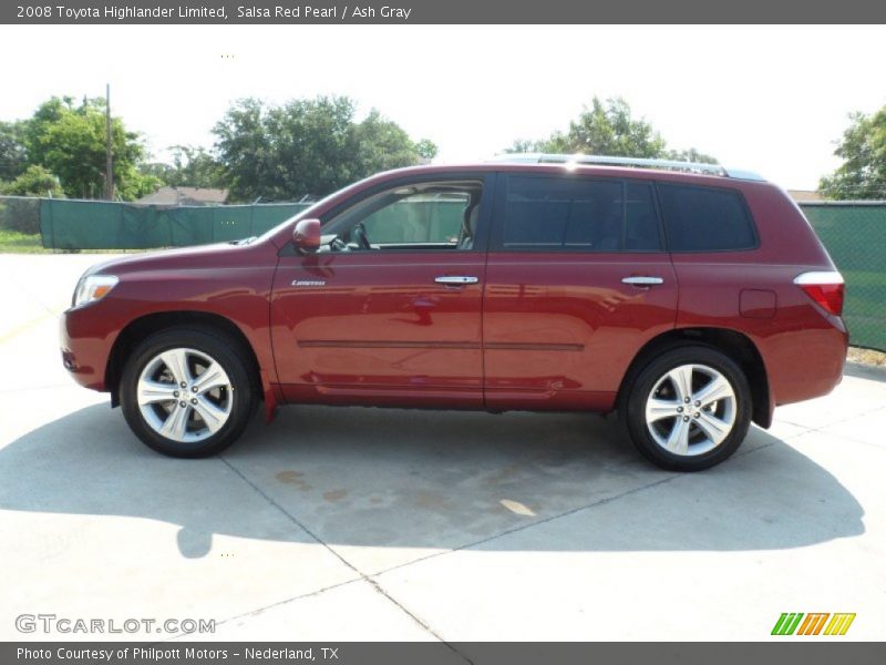 Salsa Red Pearl / Ash Gray 2008 Toyota Highlander Limited