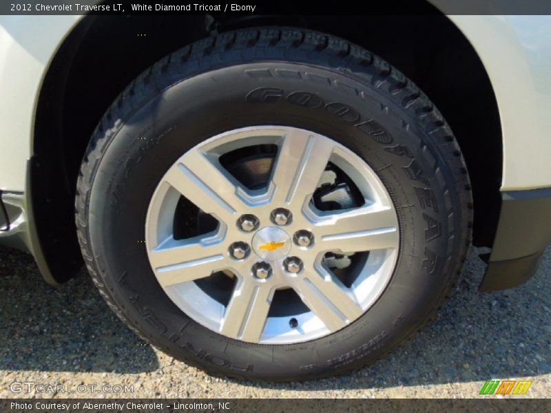 White Diamond Tricoat / Ebony 2012 Chevrolet Traverse LT