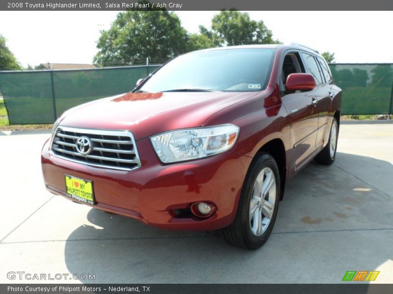 Salsa Red Pearl / Ash Gray 2008 Toyota Highlander Limited