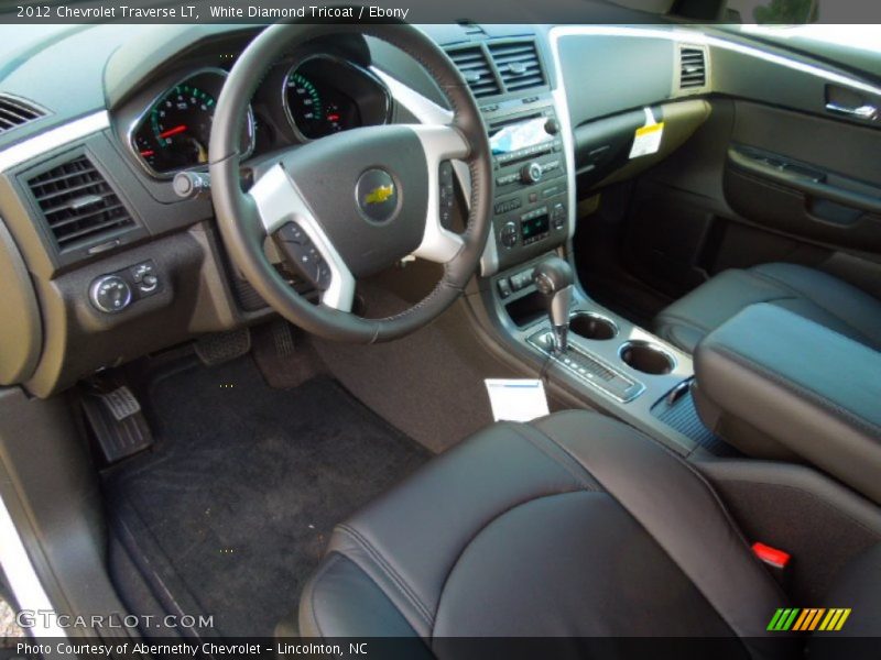 White Diamond Tricoat / Ebony 2012 Chevrolet Traverse LT