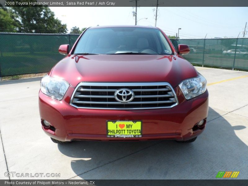 Salsa Red Pearl / Ash Gray 2008 Toyota Highlander Limited