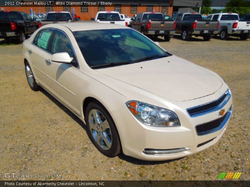 White Diamond Tricoat / Ebony 2012 Chevrolet Malibu LT