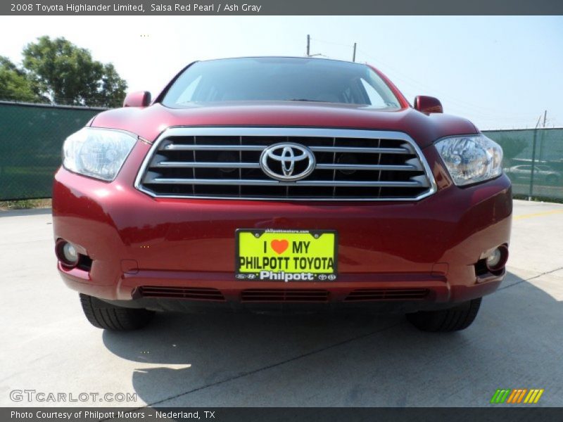 Salsa Red Pearl / Ash Gray 2008 Toyota Highlander Limited