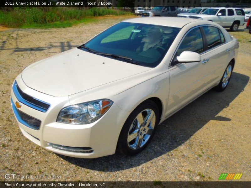 White Diamond Tricoat / Ebony 2012 Chevrolet Malibu LT