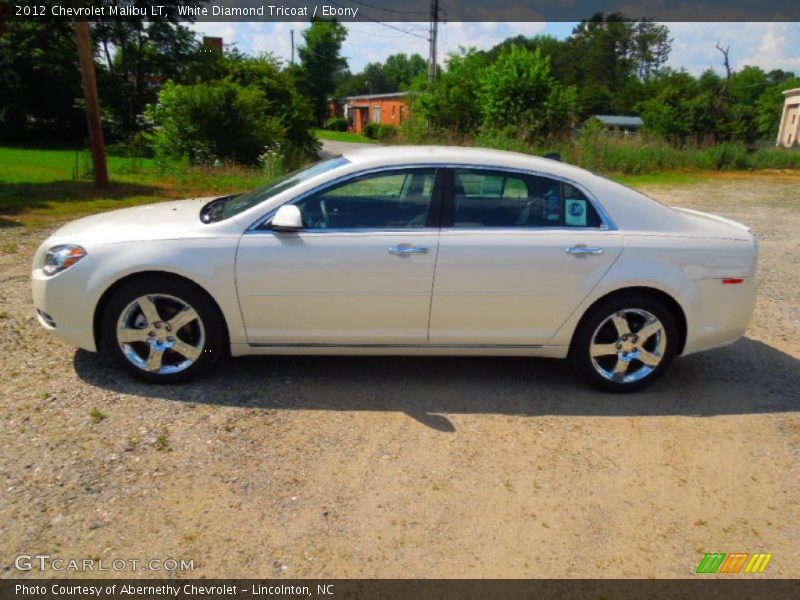 White Diamond Tricoat / Ebony 2012 Chevrolet Malibu LT