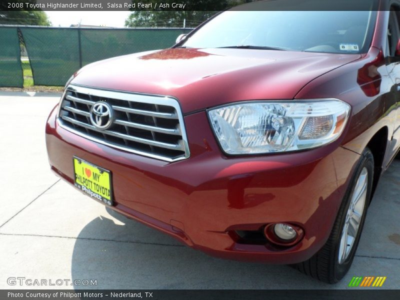 Salsa Red Pearl / Ash Gray 2008 Toyota Highlander Limited