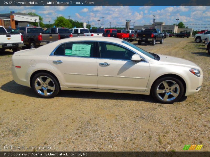 White Diamond Tricoat / Ebony 2012 Chevrolet Malibu LT