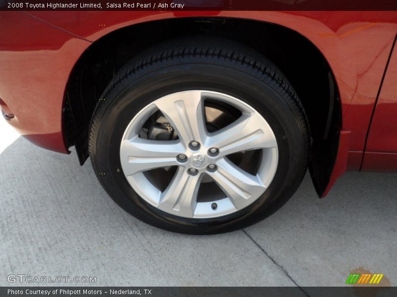 Salsa Red Pearl / Ash Gray 2008 Toyota Highlander Limited