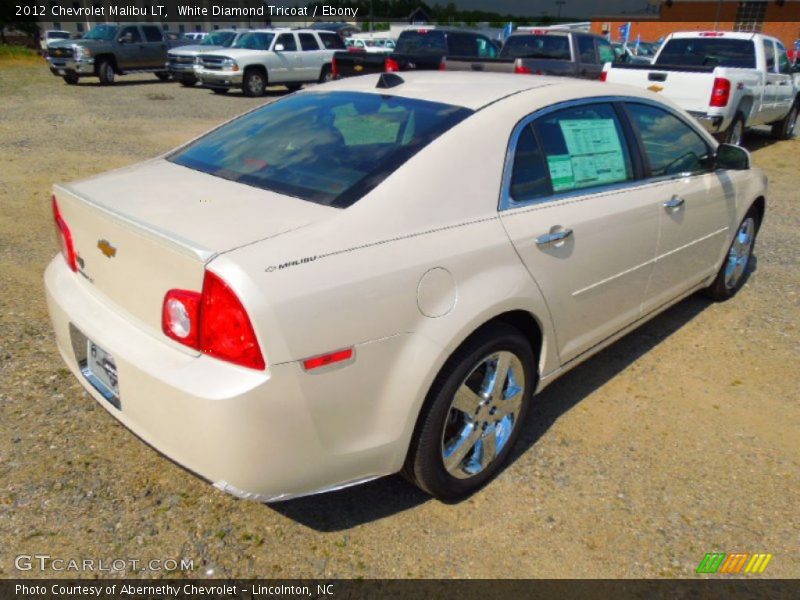 White Diamond Tricoat / Ebony 2012 Chevrolet Malibu LT