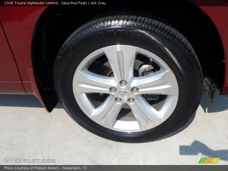 Salsa Red Pearl / Ash Gray 2008 Toyota Highlander Limited