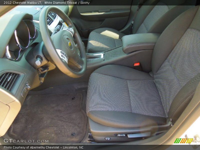 White Diamond Tricoat / Ebony 2012 Chevrolet Malibu LT
