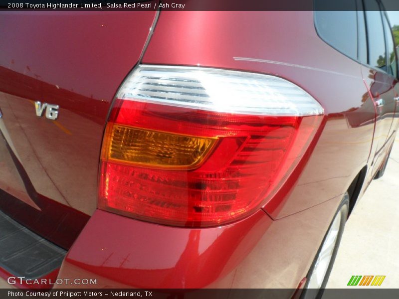 Salsa Red Pearl / Ash Gray 2008 Toyota Highlander Limited