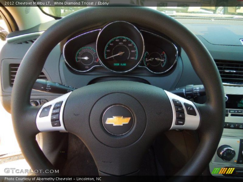 White Diamond Tricoat / Ebony 2012 Chevrolet Malibu LT