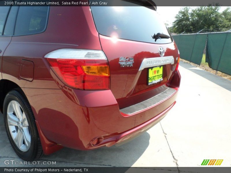 Salsa Red Pearl / Ash Gray 2008 Toyota Highlander Limited