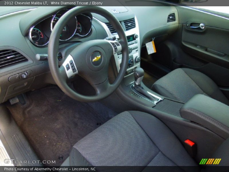 White Diamond Tricoat / Ebony 2012 Chevrolet Malibu LT