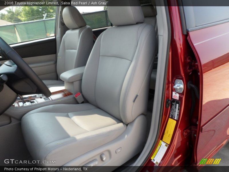 Salsa Red Pearl / Ash Gray 2008 Toyota Highlander Limited