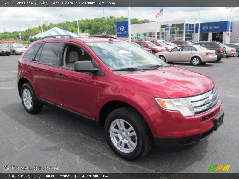 Redfire Metallic / Medium Light Stone 2007 Ford Edge SE AWD