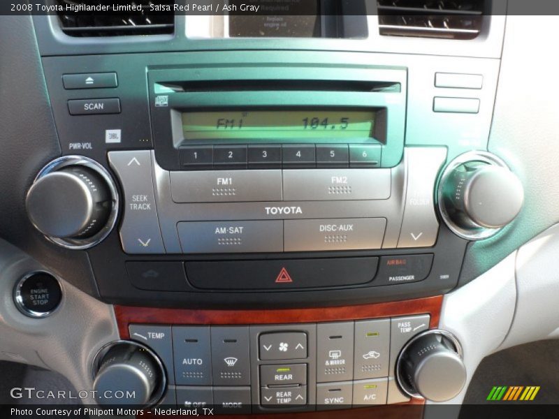 Salsa Red Pearl / Ash Gray 2008 Toyota Highlander Limited