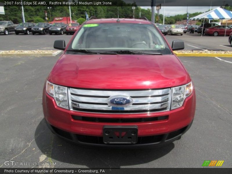 Redfire Metallic / Medium Light Stone 2007 Ford Edge SE AWD