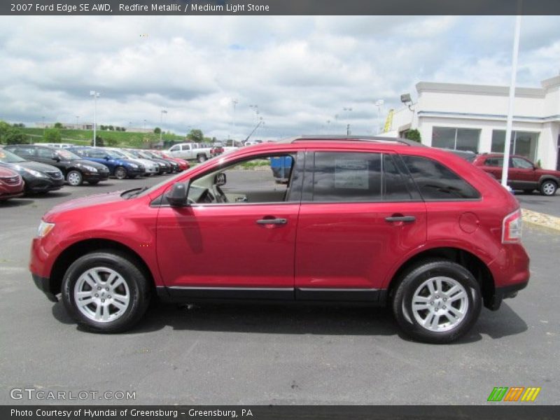 Redfire Metallic / Medium Light Stone 2007 Ford Edge SE AWD