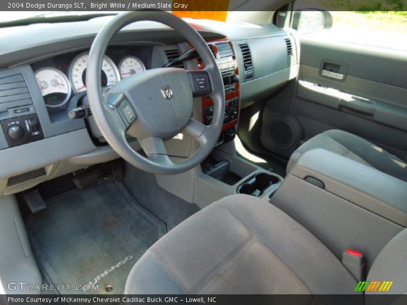 Bright White / Medium Slate Gray 2004 Dodge Durango SLT