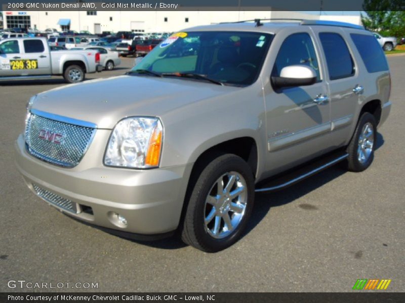 Gold Mist Metallic / Ebony 2008 GMC Yukon Denali AWD